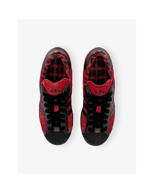 Adidas Red Superstar Ii Suede Trainers for men