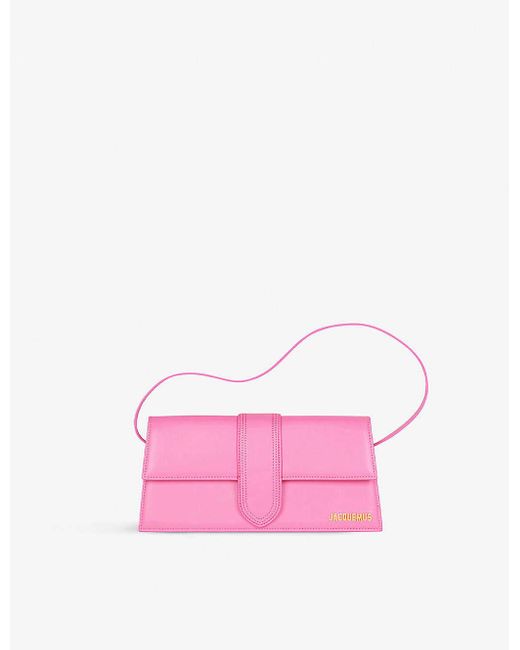 Jacquemus Pink Le Bambino Long Leather Shoulder Bag