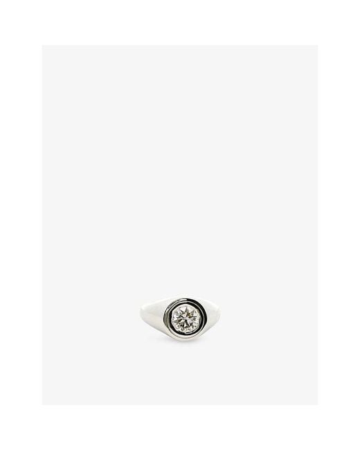 La Maison Du Couturier Metallic Skydiamond Crescent Platinum And 0.95Ct Lab-Grown Diamond Ring