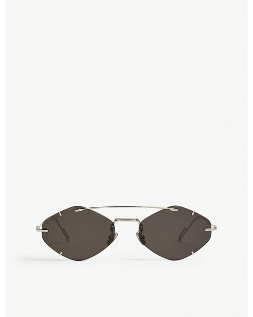 Dior Inclusion Diamond frame Sunglasses in Grey Lyst UK