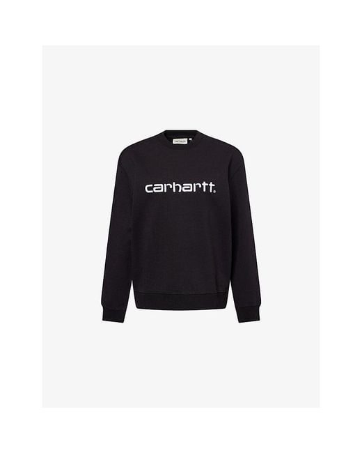 Carhartt Blue Carhartt Logo-Embroidered Cotton Sweatshirt
