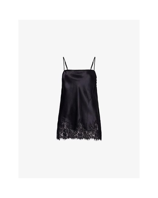 Reformation Black Ref Carolina Silk Top