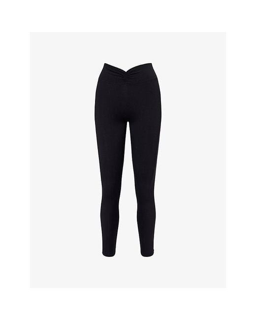 WE Are Tala Blue Dayflex Ruched Stretch-Woven Leggings