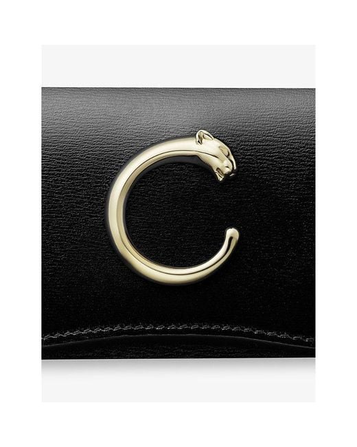 Cartier Black Panthère De Mini Leather Wallet