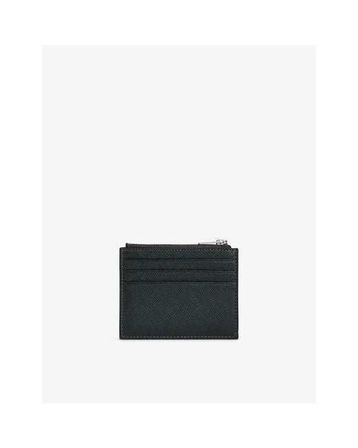 Sandro Black Branded Leather Card Holder for men