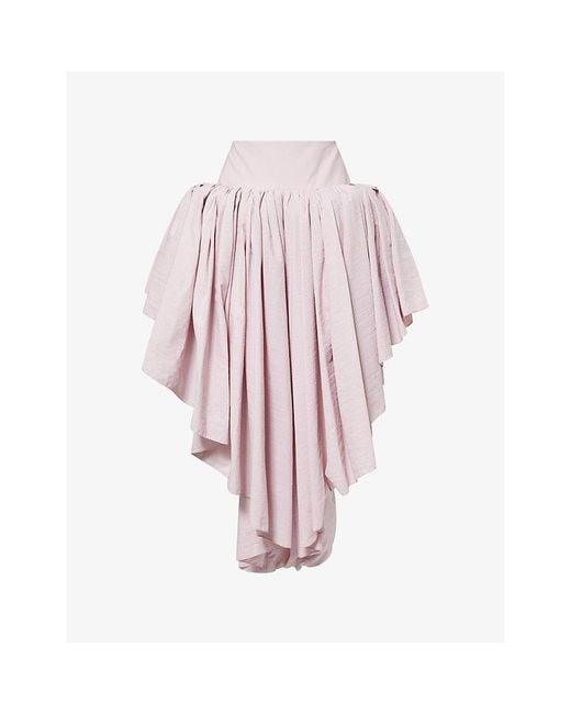 Alaïa Pink Nylon Maxi Petticoat Skirt