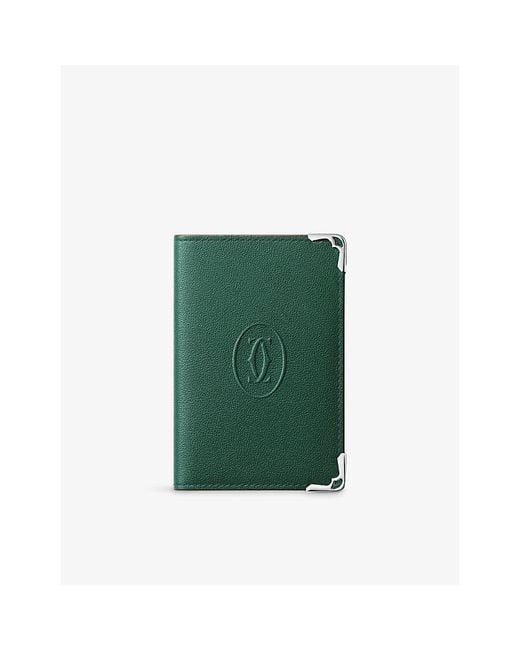 Cartier Green Must De 4Cc Leather Card Holder