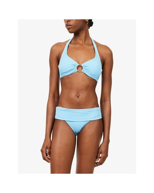 Melissa Odabash Blue Brussels Bikini Top