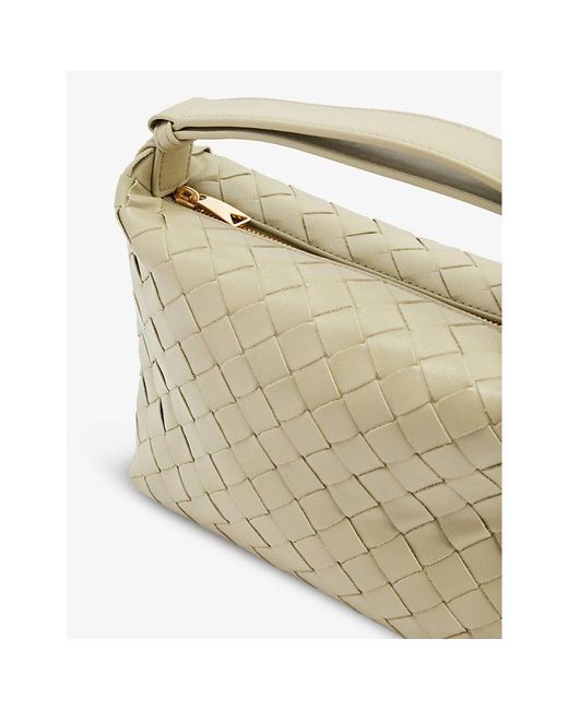 Bottega Veneta Natural Intrecciato-woven Leather Top-handle Bag
