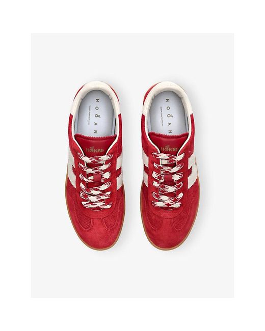 Hogan Red Cool Suede Trainers