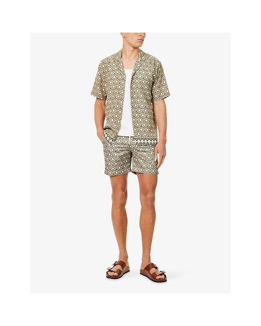 Orlebar Brown Gray Bulldog Passetto Printed Swim Shorts for men