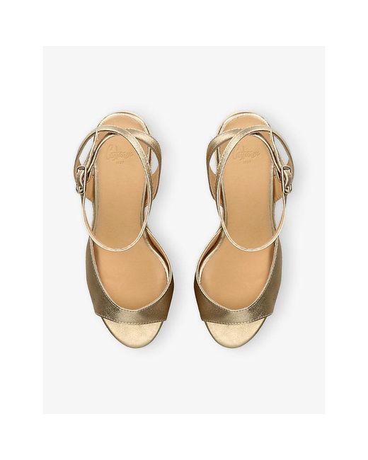 Castaner Natural Brook Suede Wedge Sandals