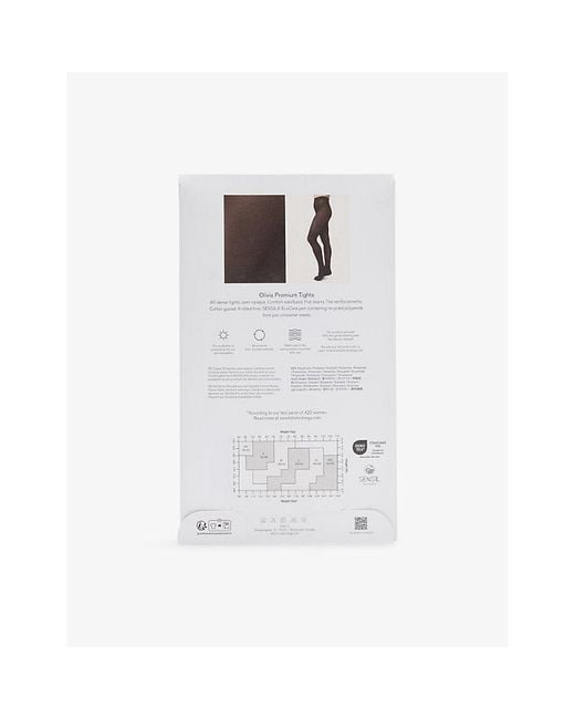 Swedish Stockings White Olivia Premium Stretch-Woven Tights