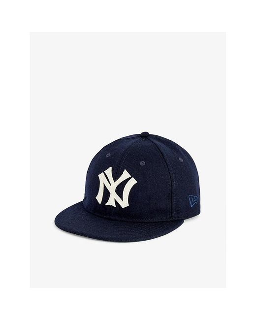 KTZ Blue 9fifty New York Yankees Brand-embroidered Wool-blend Cap for men