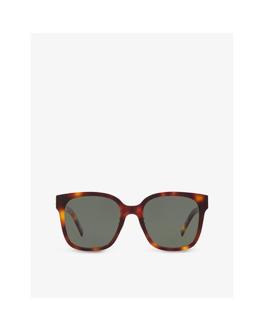 Saint Laurent Multicolor Ysl Square Acetate Sunglasses