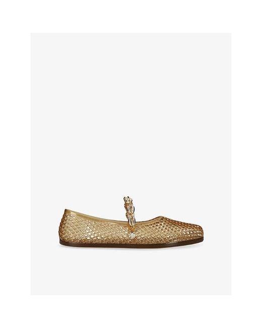 Ancient Greek Sandals Natural Iro Shells Pvc Ballet Flats