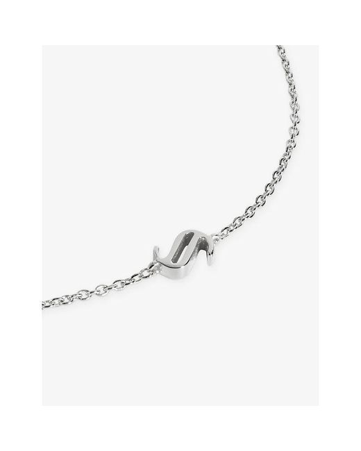 Monica Vinader Metallic Initial S Sterling- Bracelet