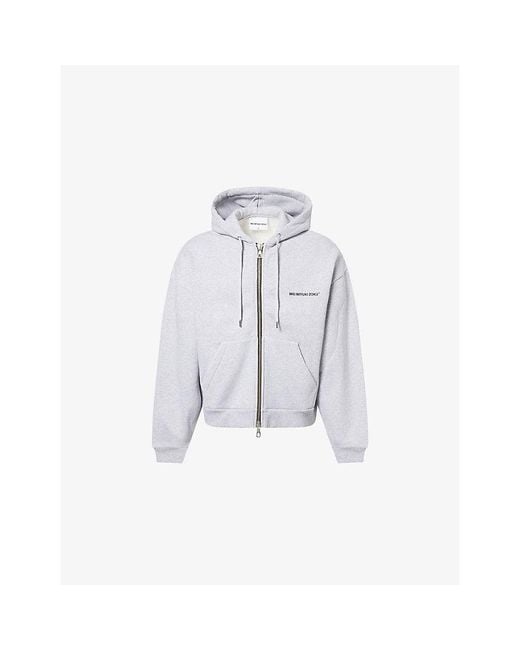 MKI Miyuki-Zoku White Unifrom Logo-Print Cotton-Blend Hoody for men