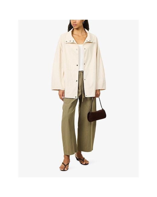 Dissh Natural Maris Funnel-Neck Cotton-Blend Jacket