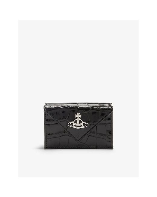 Vivienne Westwood Orb-logo Croc-embossed Leather Wallet in