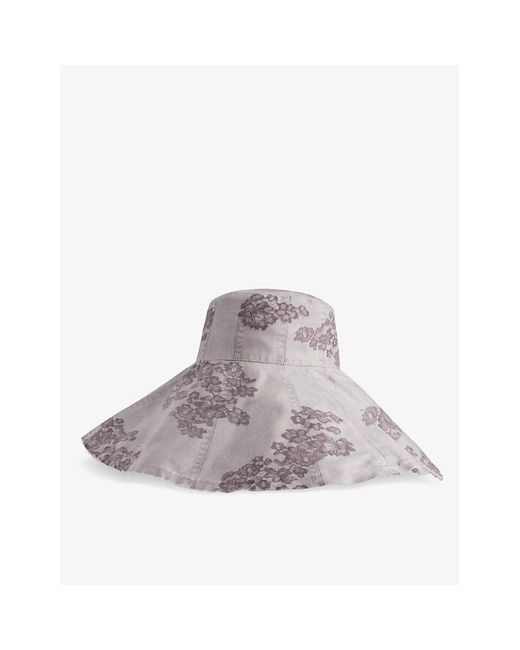 Acne Gray Holtz Wide-brim Reversible Cotton Bucket Hat