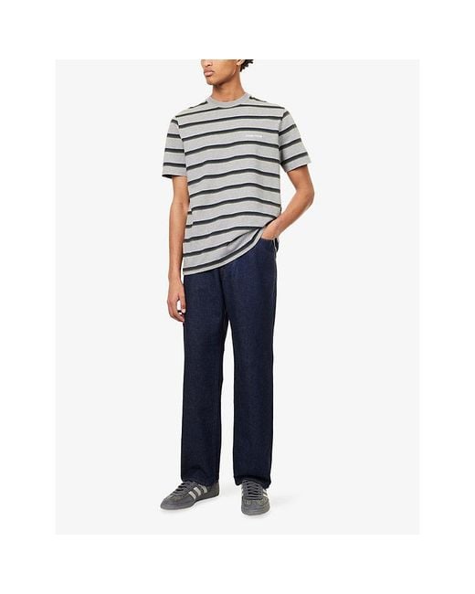 Canada Goose White Vantage Striped Cotton T-Shirt for men