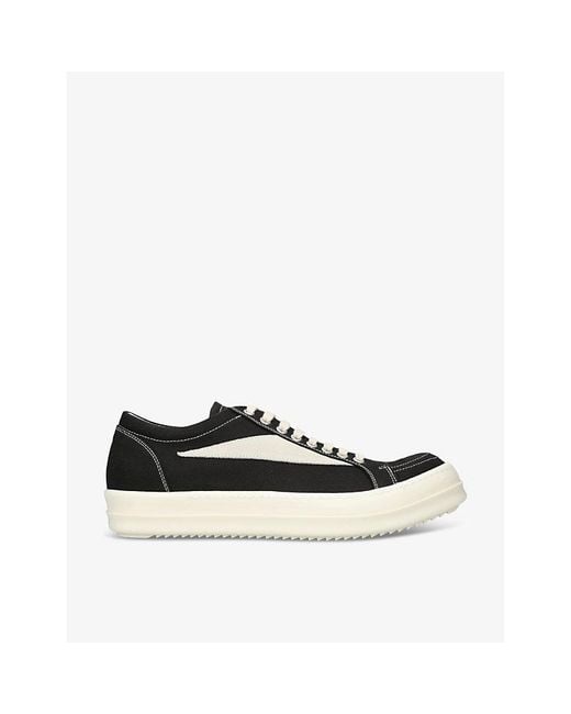Rick Owens White Vintage Round-toe Canvas Low-top Trainers for men