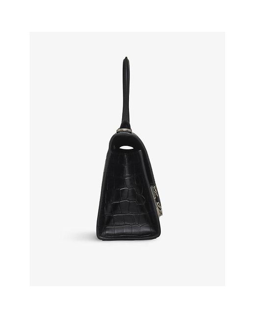 Marc Jacobs St. Marc Crocembossed Leather Top Handle Bag in Black Lyst