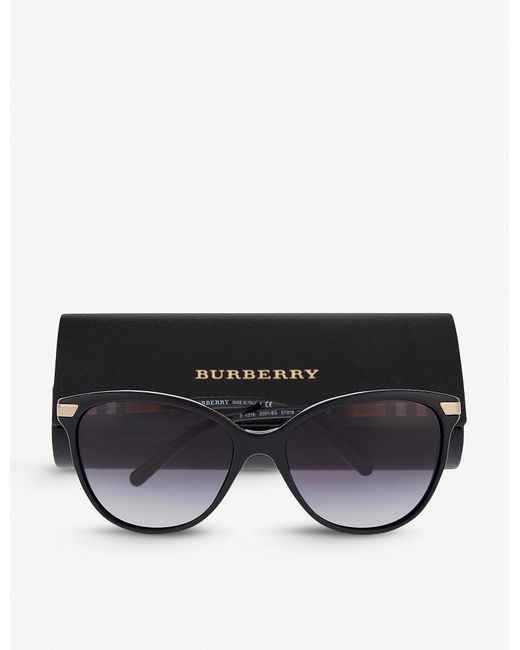 Burberry B4216 Square-frame Sunglasses in Black (Purple) | Lyst