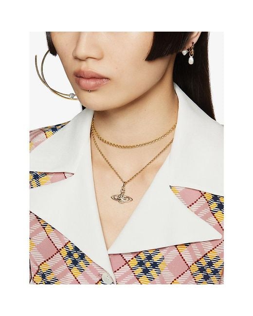 Vivienne Westwood Mini Bas Relief pendant necklace - ShopStyle