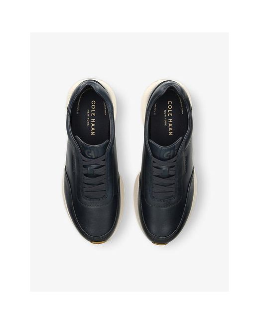 Cole Haan Blue Grandpro Luxe Mile Leather Trainers for men