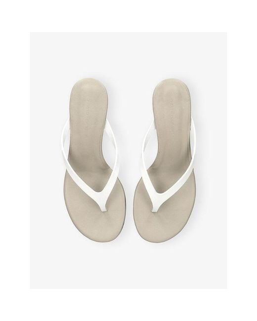 Christopher Esber White Scala Leather Wedge Sandals