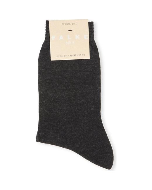 Falke Black No 3 Wool-Silk Socks