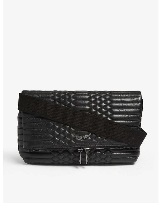 Zadig & Voltaire Women's Noir Black Rocky Quilted Leather Cross Body ...