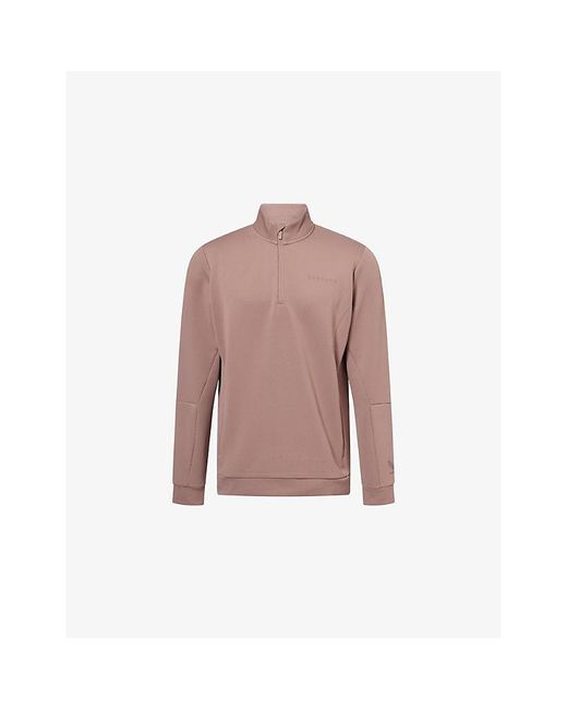 Castore Pink Flex Quarter-Zip Stretch-Jersey Sweatshirt for men