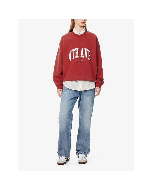 4th & Reckless Red 4th Avenue Oversized Cotton-jersey Sweatshirt