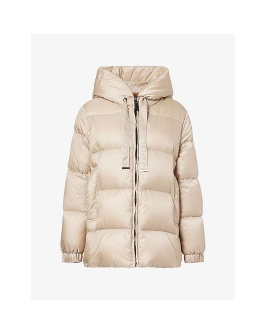 Max Mara Natural Seia Oversized Quilted Woven Jacket