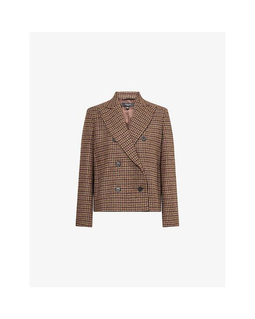 Weekend by Maxmara Brown Gerusia Double-Breasted Wool Blazer