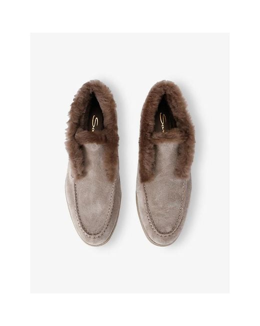 Santoni Brown Fortune Suede Ankle Boots