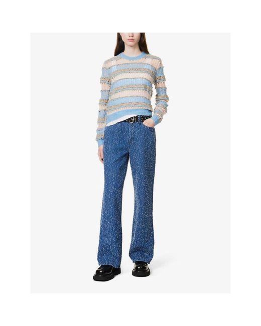 Rag & Bone Blue Logan Straight-leg Mid-rise Jeans