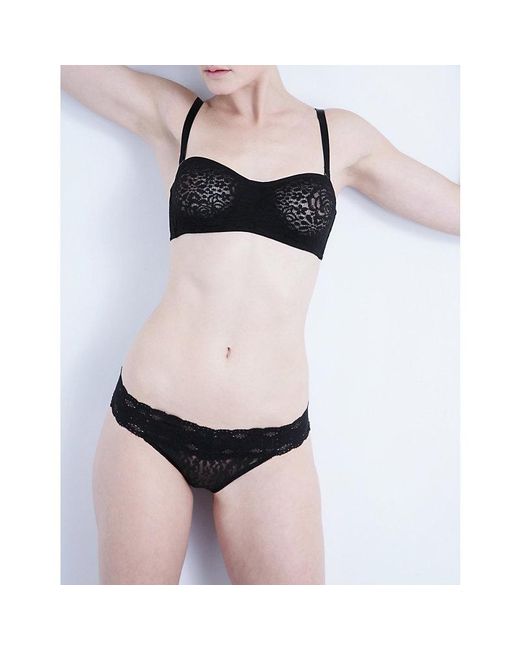 Wacoal Black Halo Stretch-Lace Strapless Bra