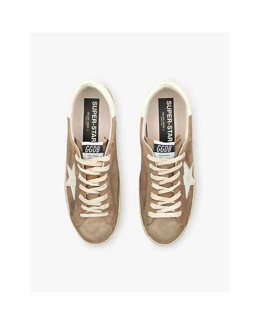 Golden Goose Deluxe Brand Natural Super Star 16121 Suede Trainers for men