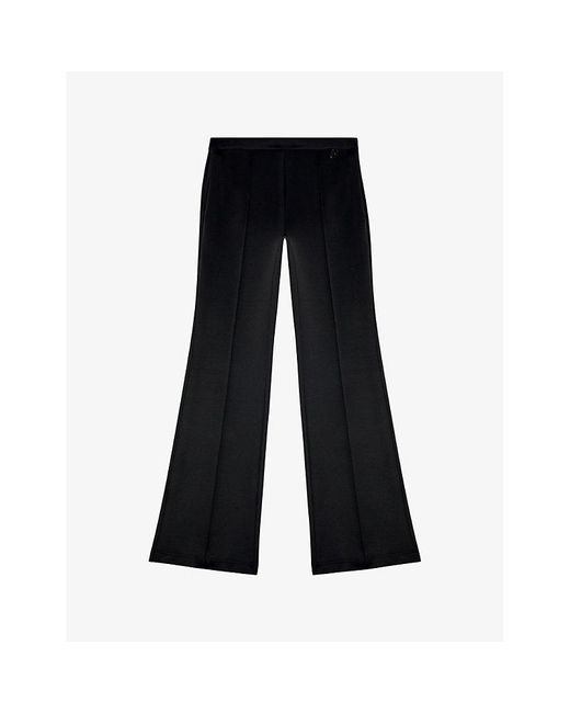 DIESEL Black P-maevy Cut-out Bootcut-leg Mid-rise Stretch-woven Trousers