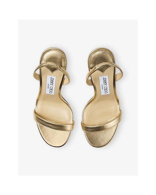 Jimmy Choo Jenn 100 Metallic Leather Sandals