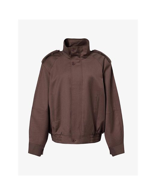 Frankie Shop Brown Kelly Padded Wool-Blend Blouson