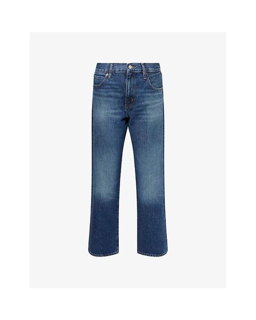 FRAME Blue The Hang Straight-Leg Denim Jeans