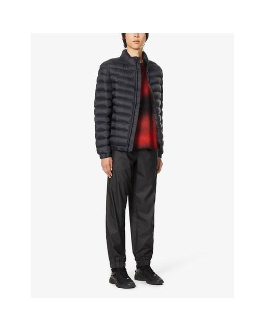 HUGO Black High-Neck Padded Shell Jacket for men