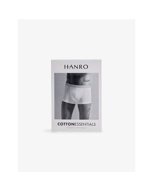 Hanro Gray Essentials Pack Of Two Cotton-Jersey Boxers for men