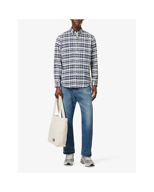 Polo Ralph Lauren Blue Check-pattern Custom-fit Cotton Shirt X for men