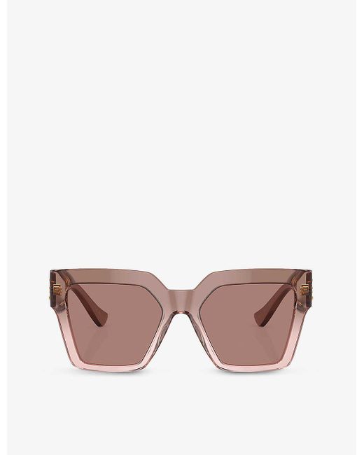 Versace Pink Ve4458 Butterfly-frame Acetate Sunglasses